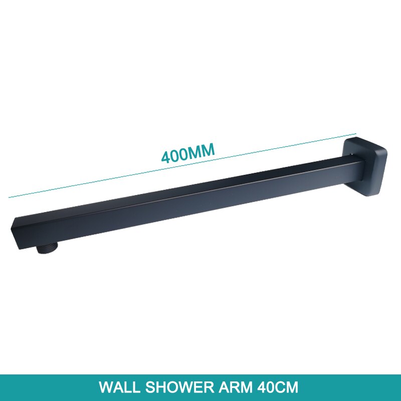 Badkamer Overhead Muur Plafond Gemonteerde Douche-Arm Top Hoofd Douche Mat Zwart Neerslag Badkamer Grote Vierkante Ronde Ovale Ovale: SA0003BK-86