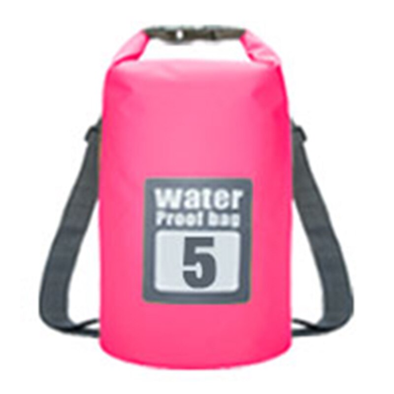 Sacs étanches 5l, 10l, 15l, 20l/30l, sac sec de rangement pour canoë, Kayak, Rafting Sport de plein air, Kit de voyage, sac à dos: 5L-Pink