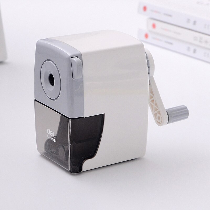 Hand Mechanical Pencil Sharpeners Novelty School Stationery Pencil Sharpeners Tool Students: White