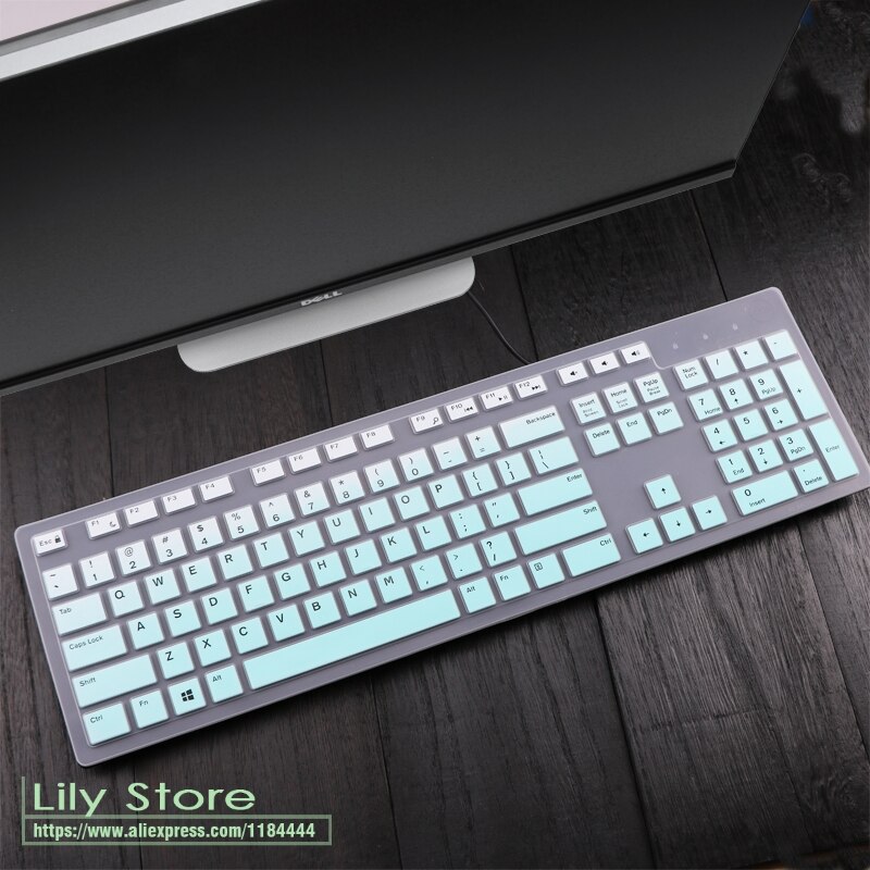 Tastatur Abdeckung haut Schutz für Dell KM636 Drahtlose Tastatur & Dell KB216 Verdrahtete Tastatur Wasserdichte Protector Haut: fademint