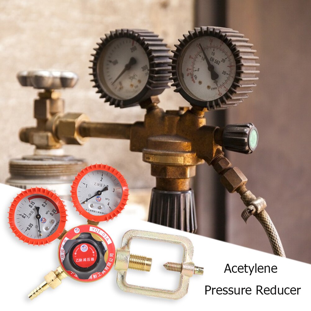 Gas Regulator Acetylene Set Flowmeter Gauge Meter Meter Pressure Reducer Valve for Gas Torch Welding Cutting Kit
