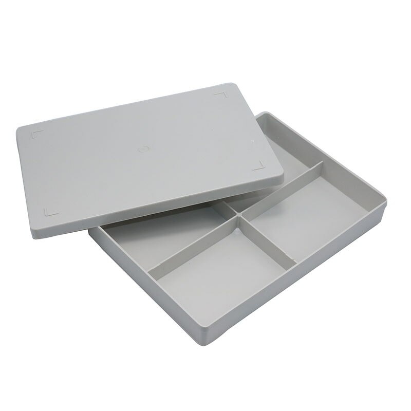 Simple style 4 grid storage box plastic box school stationery box home decoration loose supplies storage box: Default Title