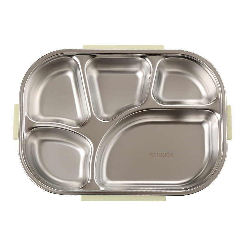 Insulated Lunch Box Kitchen Food Container Compartment Leakproof Stainless Steel Lunch Container With Spoons Chopsticks