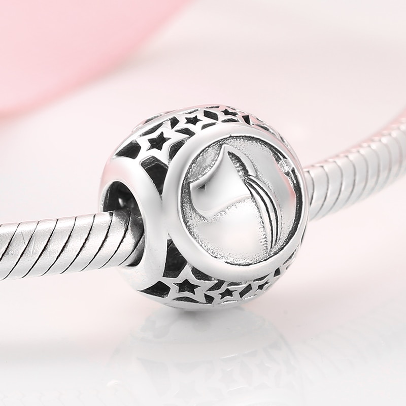 Vintage ▾ 925 sterlina d'argento Aquarius stella Segno Dello Zodiaco Perline Pendenti E Ciondoli in forma Originale JIUHAO Braccialetto di Fascino Monili che fanno
