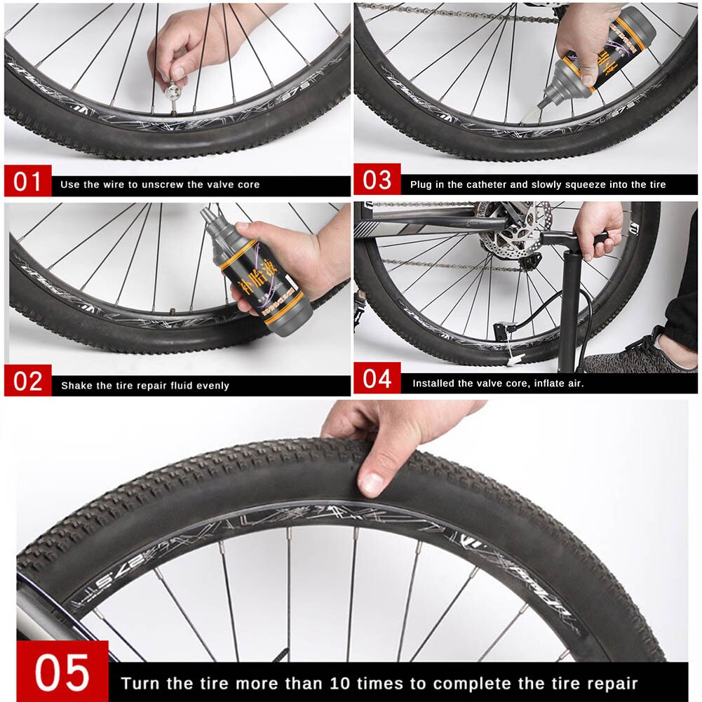 380ML Universal Vacuum Tire Inner Tube Repair Glue Motorcycle Tyre Sealer Car Mountain Bike Tire Sealant Repair Fluid