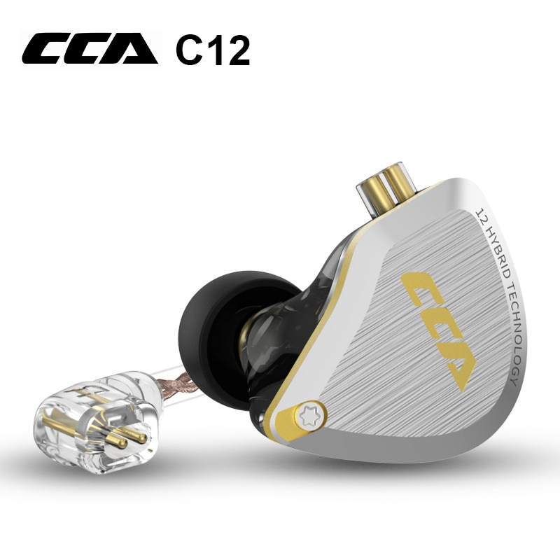 CCA C12 Oortelefoon Hybride technologie 12 unit In-Ear Ruisonderdrukking HiFi Oortelefoon