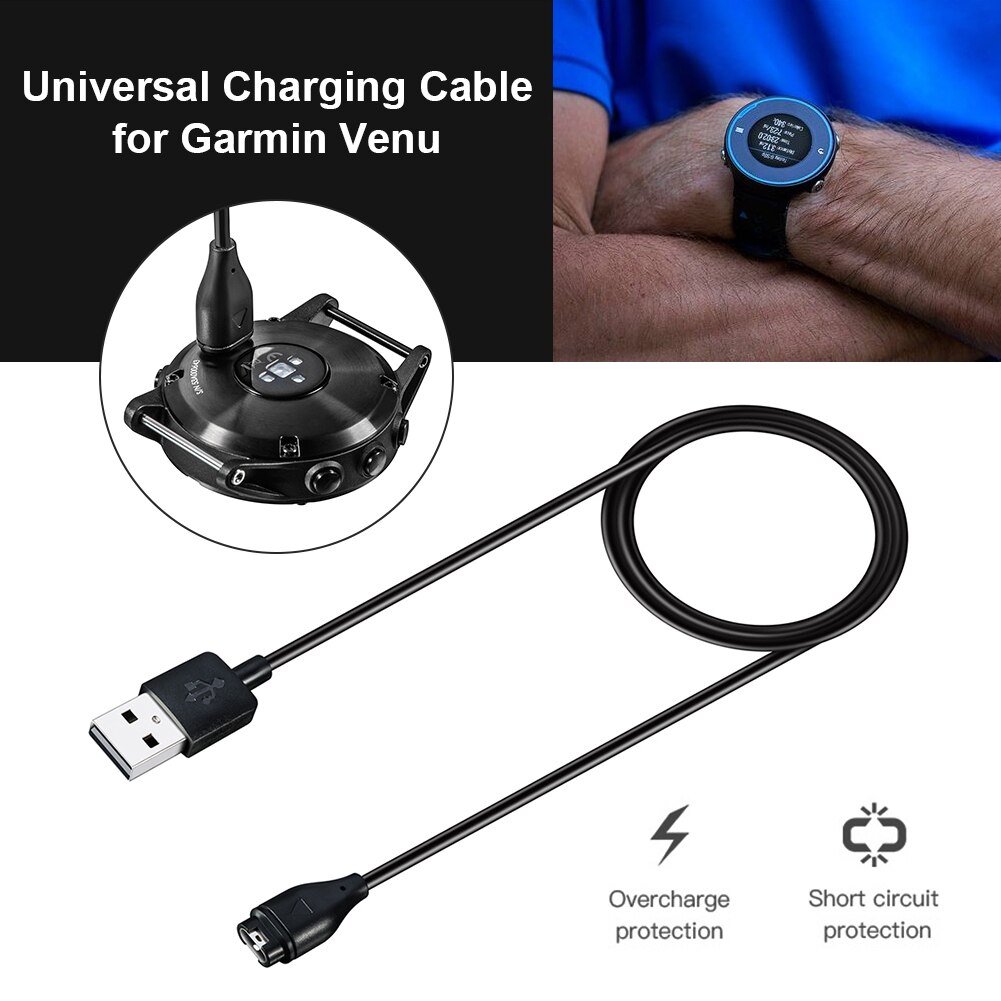 Charge Wire Device Replacement Charger Cable USB Fast Charging Data Cable for Garmin Venu 2 / Venu 2S Smart Watch