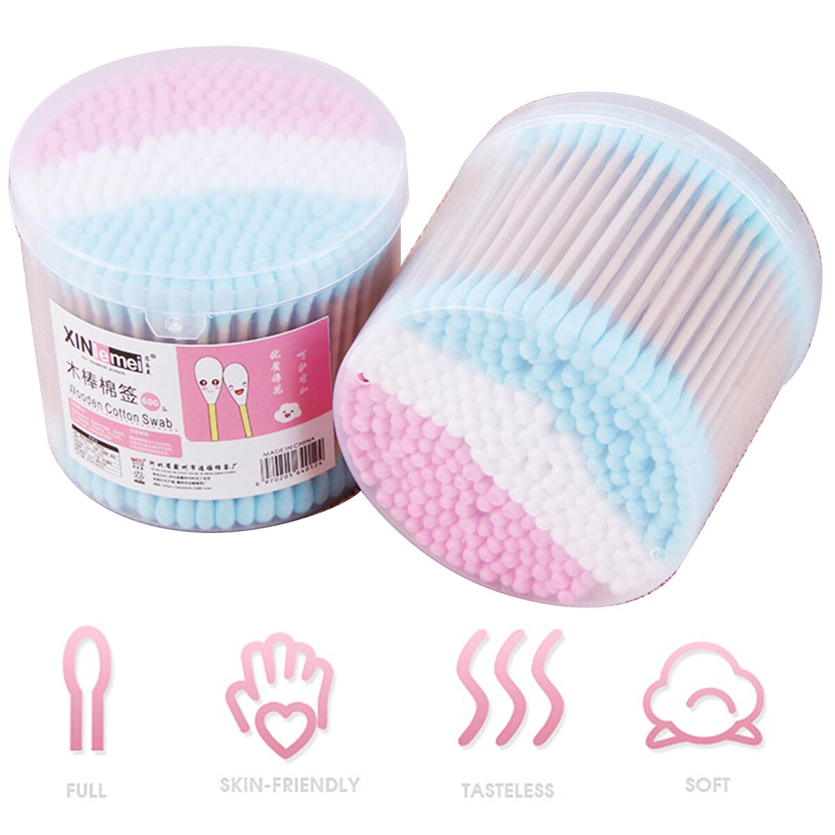 1SET/300PCS Bamboo Cotton Swab Wood Sticks Soft Cotton Buds cleaning of ears Tampons Microbrush Cotonete pampons Health