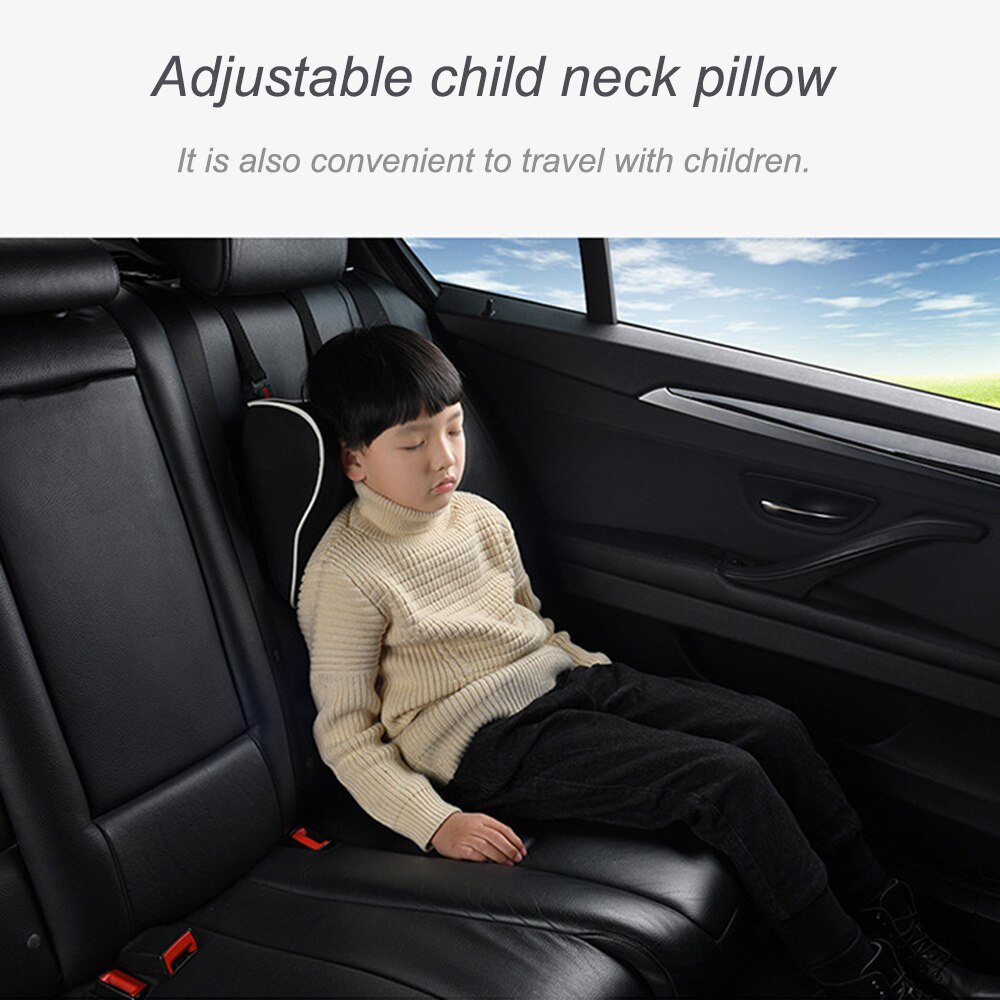 JINSERTA Car Safty Accessories Neck Pillow Adjustable Head Restraint Auto Seat Back Travel Pillow for Audlt Children