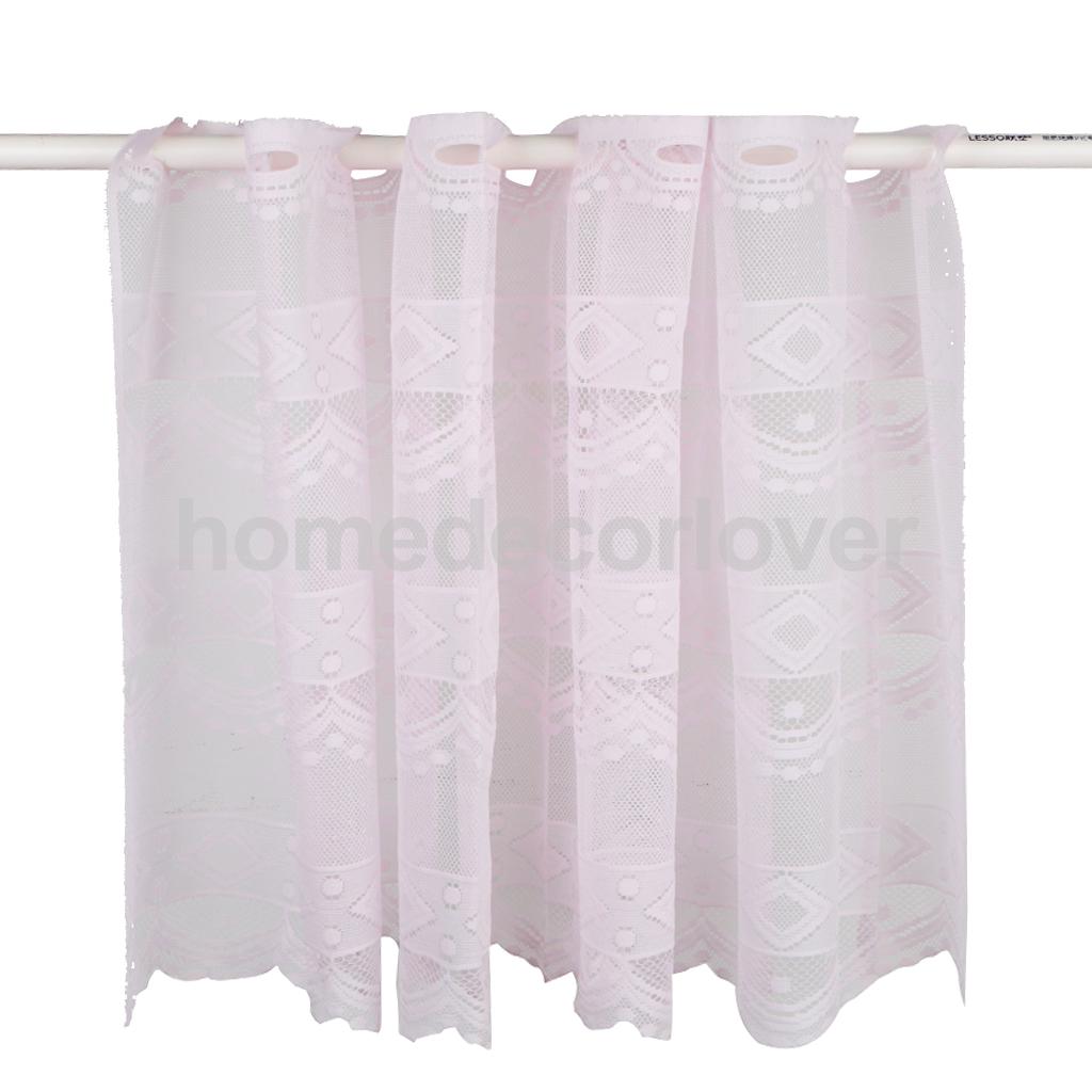 Fönster dressing polyester net kort gardin hem kök cafe gardin nivå halva fönster valances , 20 x 63 tum