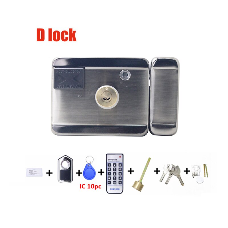 Electronic RFID door lock / smart electric lock electromagnetic induction door IC safety door electric lock (can use battery): D kit1