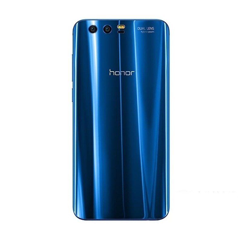 Alkuperäinen huawei honor 9 lasi akun takakansi + kameran linssin kehys takaluukun kotelon vaihto-osat ilmaiset työkalut: Sininen
