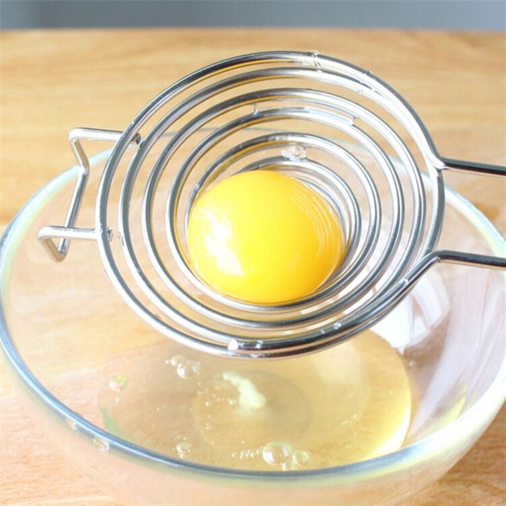 Æggehvide æggeblomme separator filter rustfrit stål æggehvide separator håndholdt til fremstilling af kageægseparator køkkenredskaber