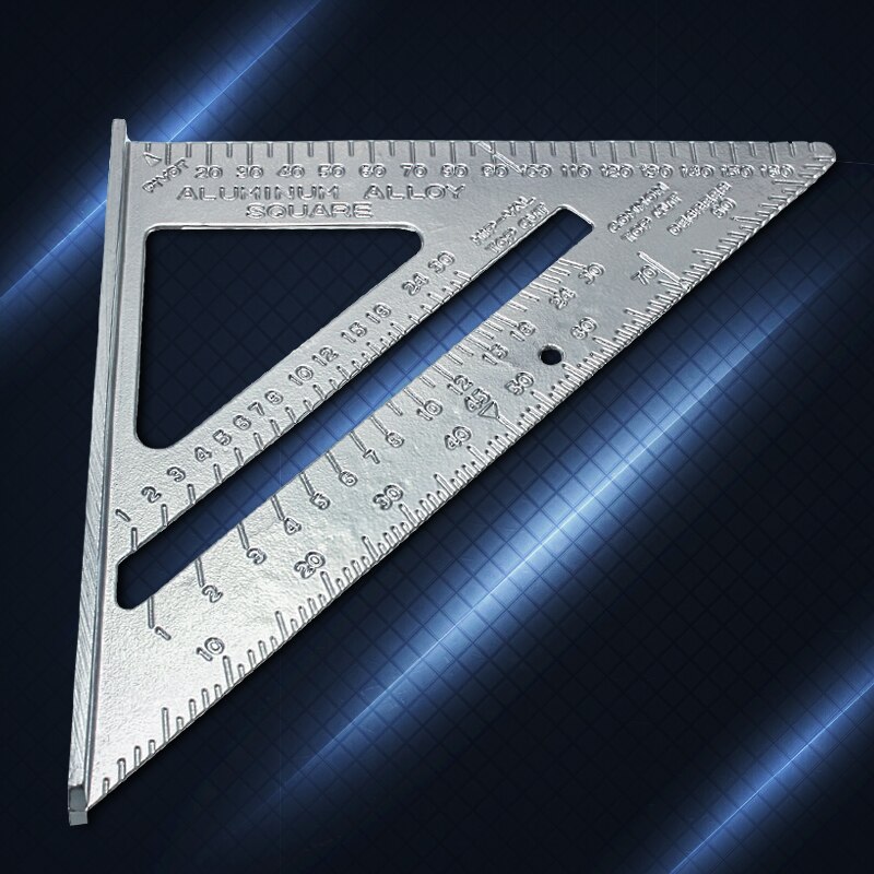 Aluminum Alloy Speed Square Combination Triangle Metric Ruler Carpenter's Protractor Miter Framing Measuring Tools Tape Measures