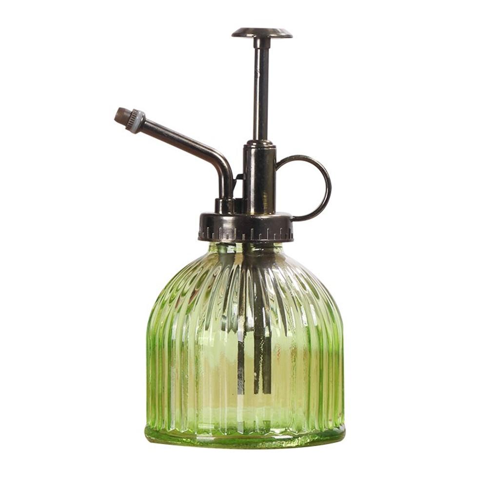 Botella de riego de jardinería, regadera de vidrio Retro, hervidor de agua, herramientas de jardinería, regadera de ducha de vidrio: Green
