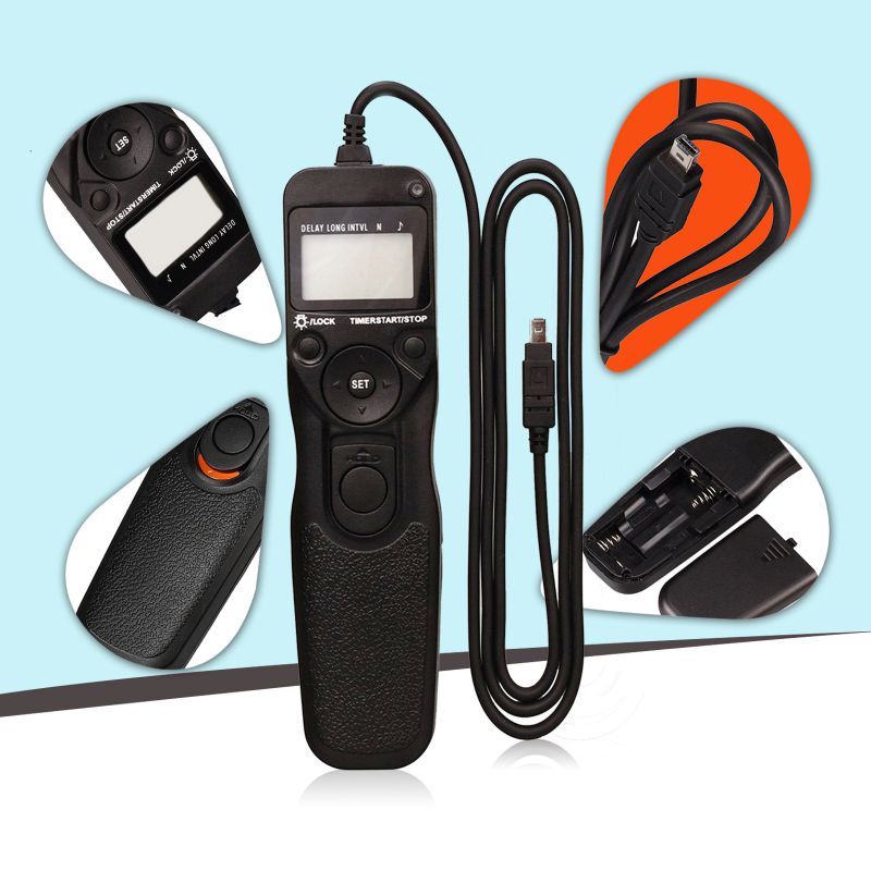 Shoot MC-DC2 LCD remote shutter timer for Z7 D750 D3100 D5000 D7000 D90 D3300 D5100 digital SLR camera