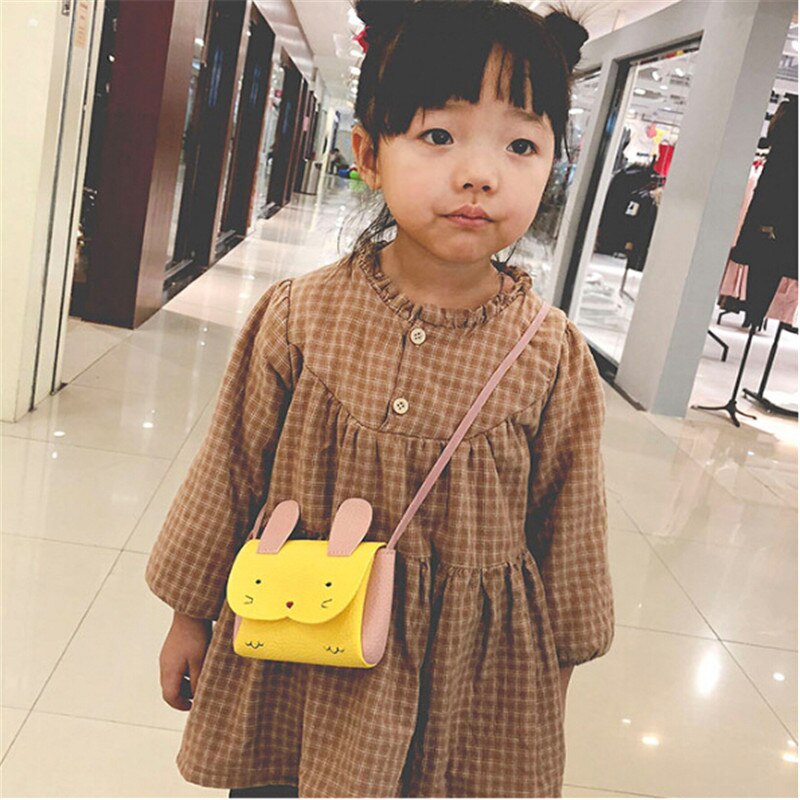 Girls PU Coin Purse Bag Wallet Kids Rabbit One Shoulder Bag Small Coin Purse Change Wallet Kids Bag