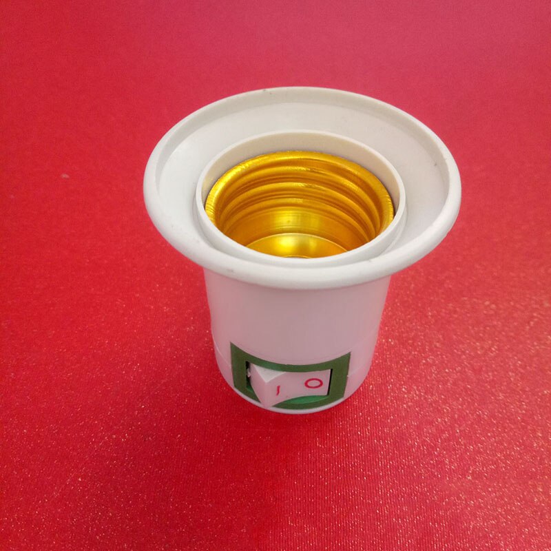 1X Led Adapter Converter E27 Led Light Bulb Lamp Base Man Socket Naar Eu Type Plug Met On/Off knop Lamp Lamphouder 100V-240V