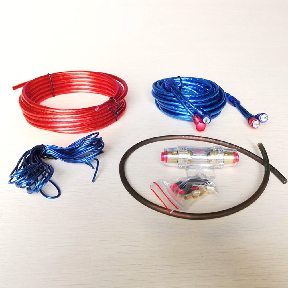 Awg 8 Cable amplificador de potencia Cable de altavoz de graves Set de Cable Kit HiFi para coche Cable de altavoz de graves accesorios de coche