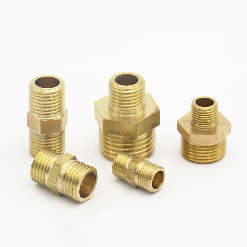 1/8 " 1/4 " 3/8 " 1/2 " 3/4 " 1 " bsp hangevind messing rørfitting ens reducerende sekskantet nippel koblingsstik adapter