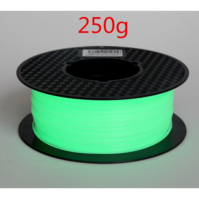 Noctilucous 3D Printer Filament PLA 1.75mm 250G/500g/1kg Noctilucent 3D Printe Material Glow in the Dark Noctilucous Blue Green: gree 250g