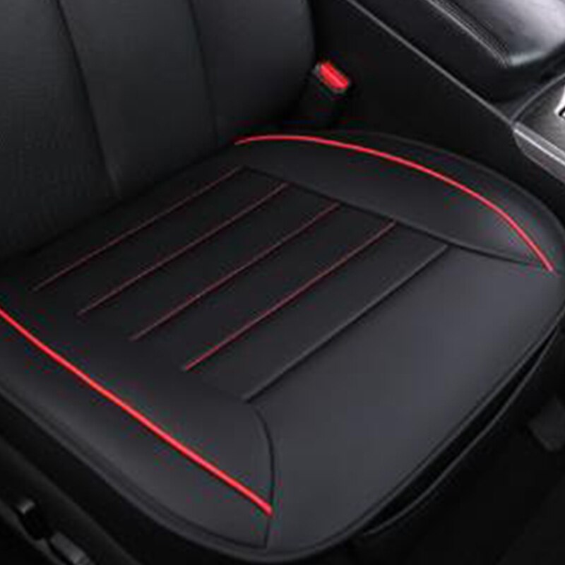 Autostoel all-inclusive auto accessoires PU lederen interieur auto bekleding vier seizoenen universele zitkussen: 1pcs front seat blac