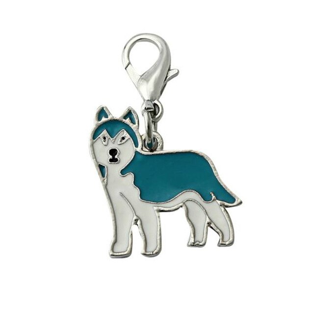 Disco de identificación para perro colgante de 25mm con placa de identificación de Mascota, accesorios de esmalte, Collar con etiqueta para perro, etiquetas de identificación en 15 colores: B6