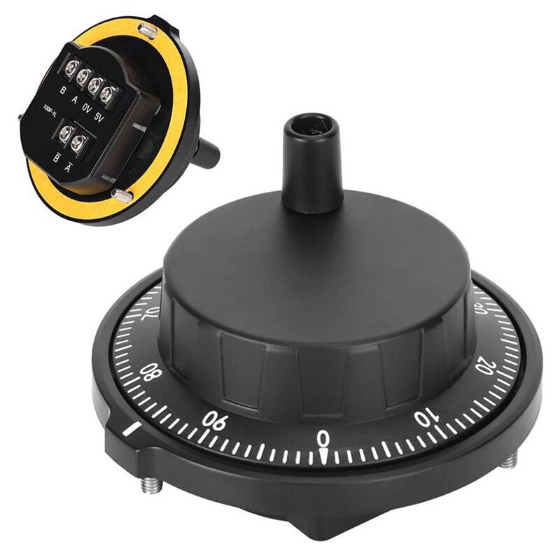 80mm 100P Bearing Axial Handwheel Electronic CNC Manual Pulse Generator Hand Wheel MPG Handwheel Encoder Mill Router
