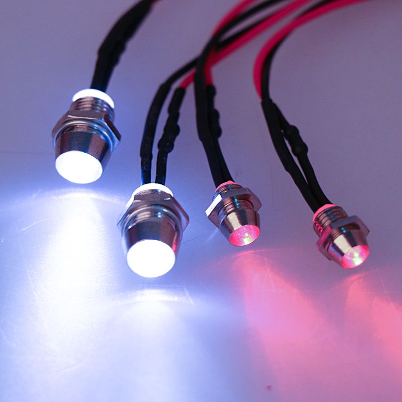 Rc On-Road Drift Auto Led Night 5 Mm &amp; 3 Mm Koplampen Koplampen Licht 634F