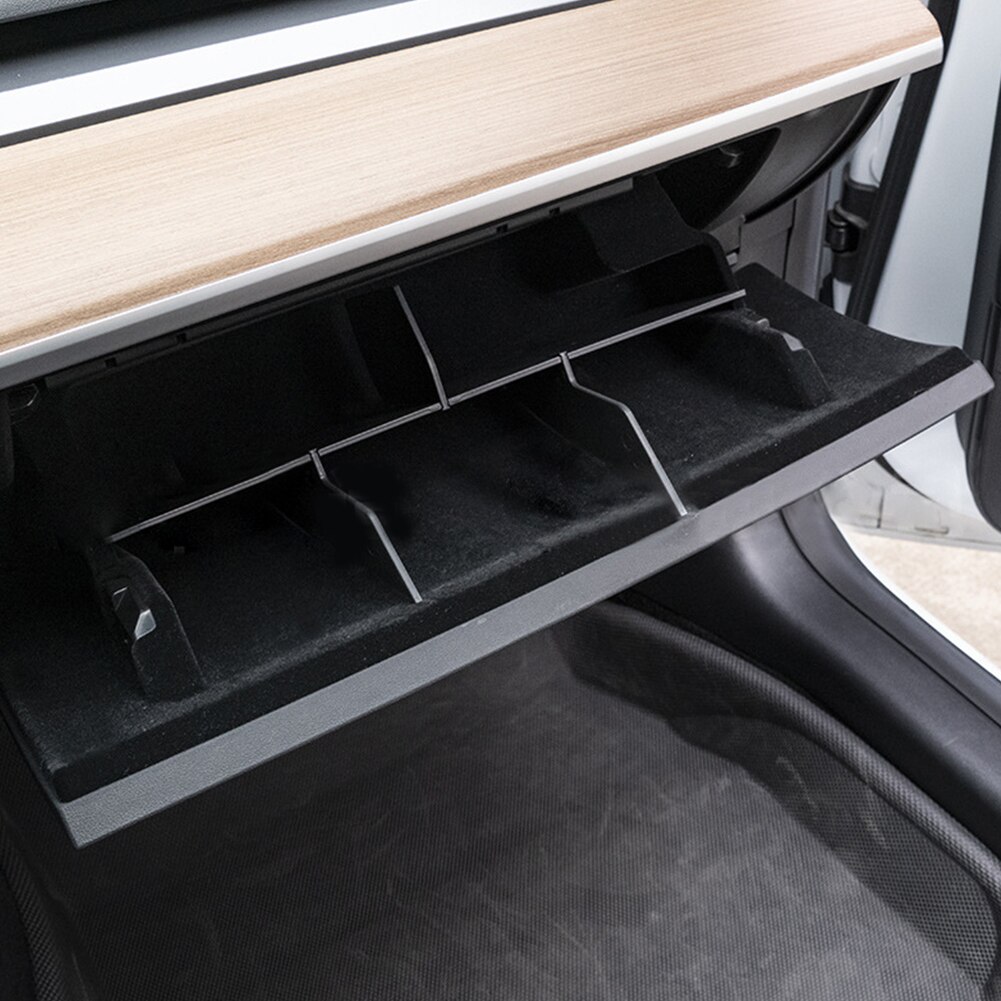 For tesla modell 3 midtkonsoll arrangør sentral oppbevaring hanskeboks oppbevaring rydding segmentering skilleboks biltilbehør
