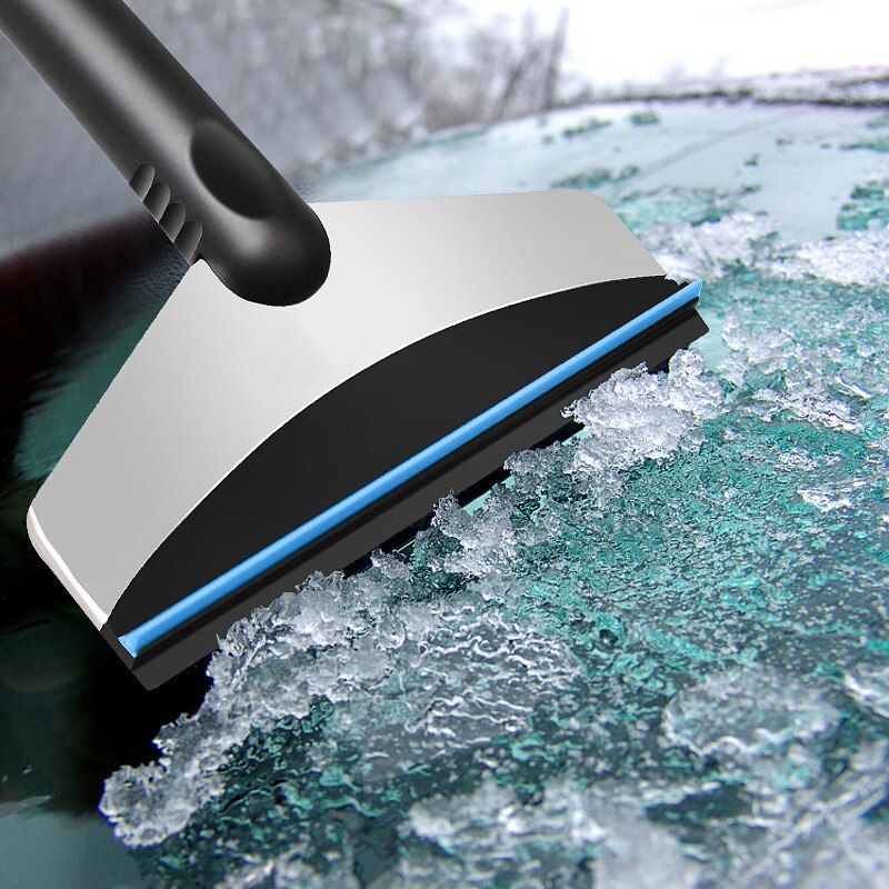 Roestvrij Staal Sneeuw Ijskrabber Auto Voorruit Ijs Verwijderen Schoon Tool Lange Stijl Window Cleaning Sneeuw Remover