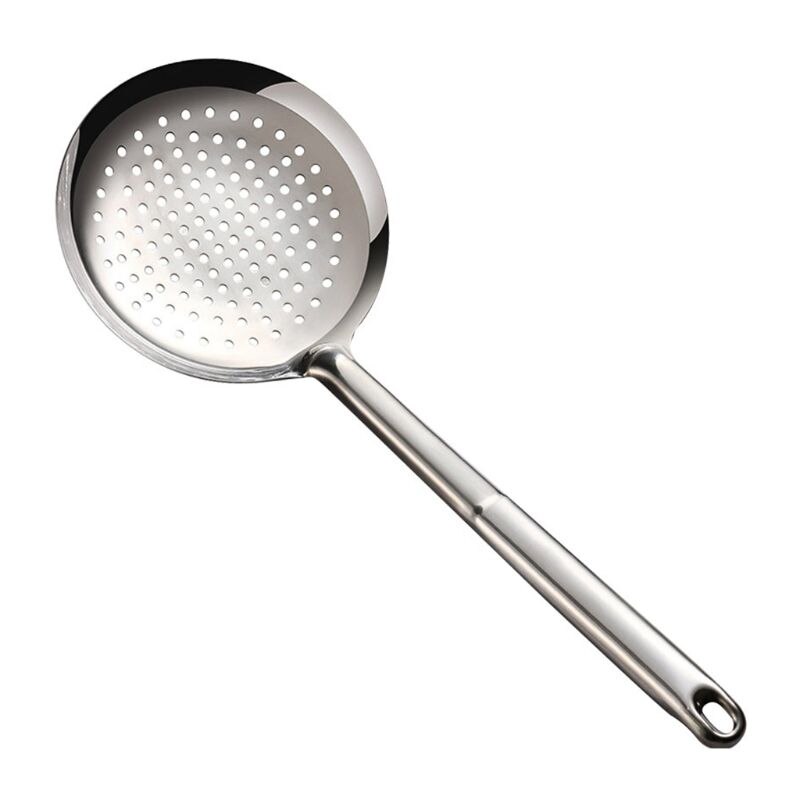 Cuchara espumadora ranurada de mango largo, colador de acero inoxidable, cuchara para Cocinar en casa