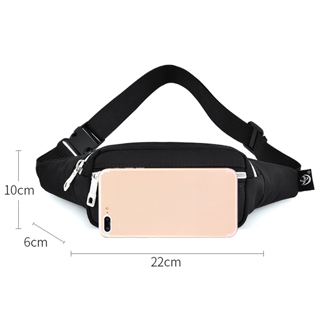 Dames Mode Effen Kleur Nylon Rits Fanny Packs Kwastje Taille Pack Telefoon Zak Lederen Riem Tas Voor Vrouwen Wilde Taille tassen