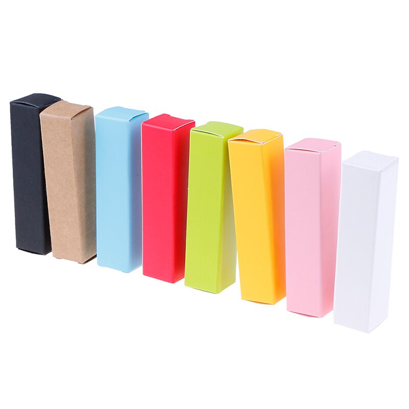 10pcs Kraft Paper Cardboard Box For Lipstick Cosmetic Essential Oil Package Box Rectangle Perfume Bottle Packaging Boxes