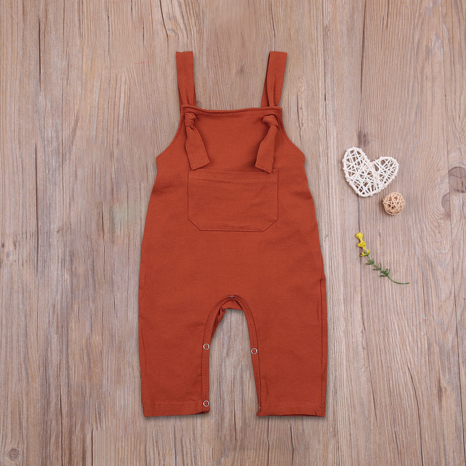 Baby & Kinderen Baby Effen Kleur Jumpsuit Peuter Jongen Meisje Spaghettibandjes Vierkante Hals Lange Broek Romper: C / 6m