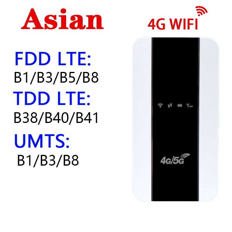 YIZLOAO 4G LTE Mobile WiFi Wireless Router Hotspot LED Displa Supports 10 Users Portable Router Modem 3000mAh Battery Broadband: Version 1