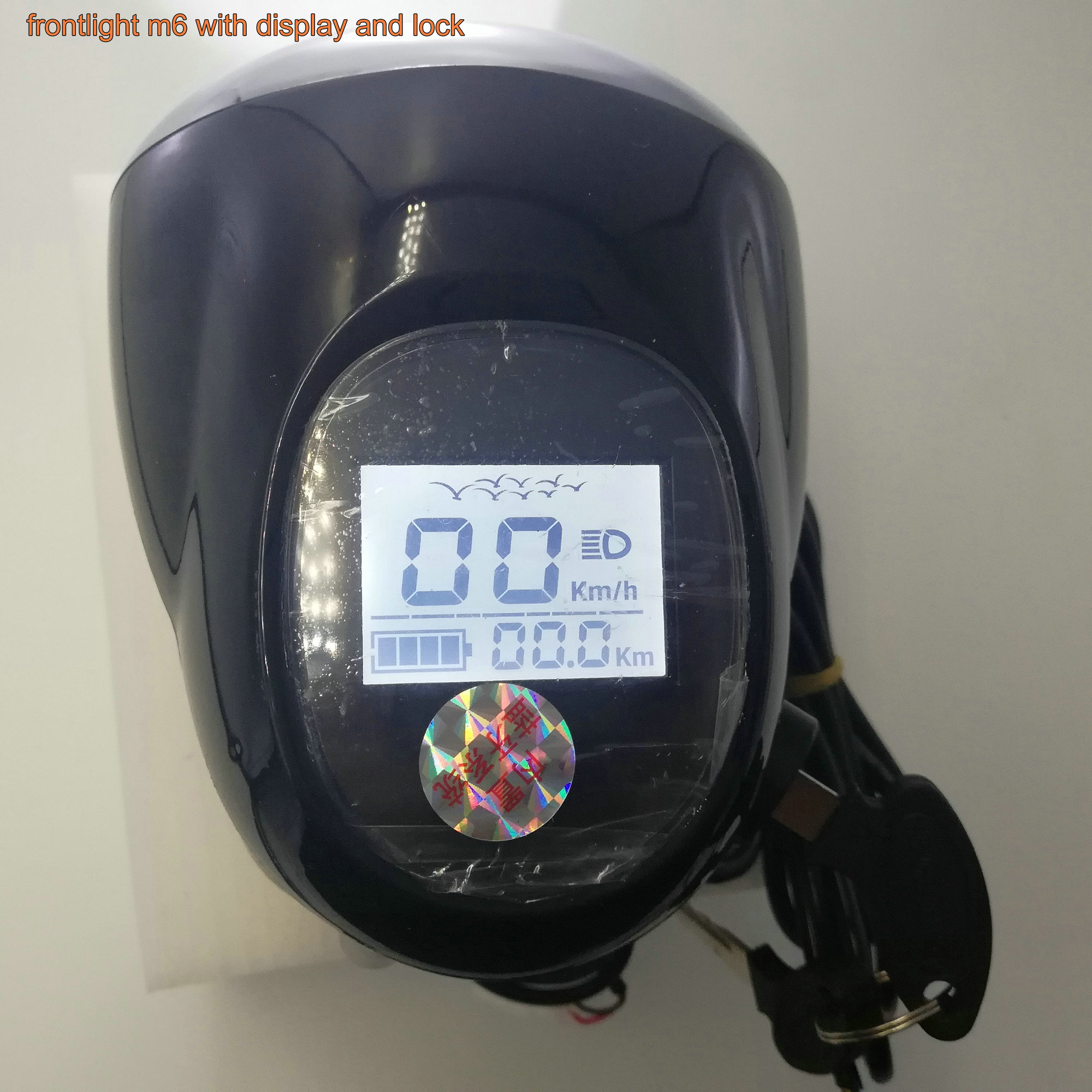 Velocímetro/ODO/indicador de luz/pantalla LCD + luz frontal/lámpara + cuerno + cerradura para bicicleta eléctrica HARLEY scooter ATV triciclo conversión