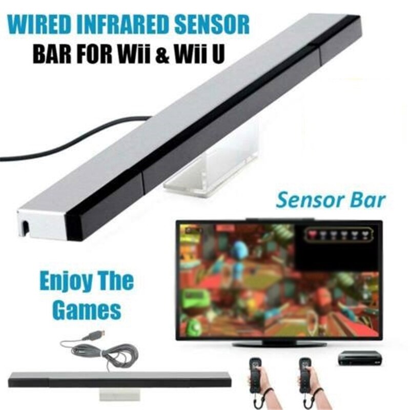 1Pcs Wired Infrared IR Signal Ray Motion Sensor Bar/Receiver For Nintendo Wii PC Simulator Sensor Move Player*
