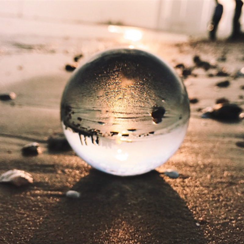 Bolas de cristal puro FengShui, bolas de vidrio esférico para decoración del hogar, accesorios de fotografía