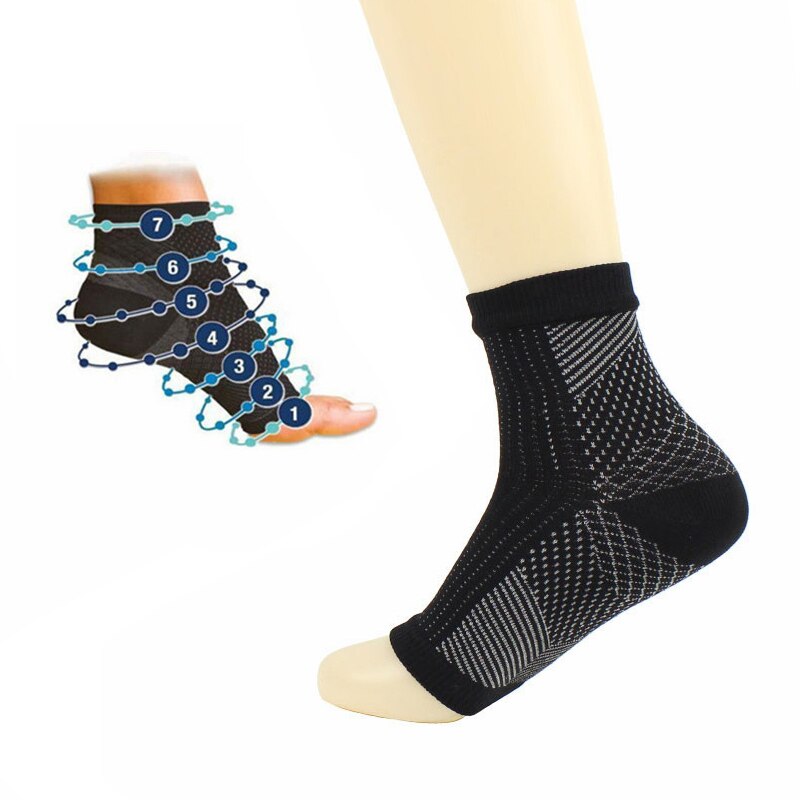 Ankle Support sock Foot Anti Fatigue Compression Sleeve Relieve Pain Swelling Arch Heel Socks Foot Support Compression Sock