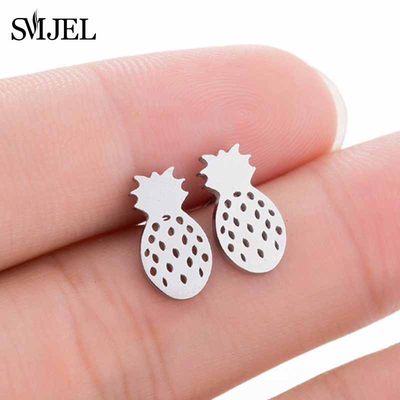 Orecchini bohéaspetto con fiore ottavino vita di albero per le donne 2024 gioielli in acciaio inossidabile di moda cactus Noce di cocco pianta orecchino