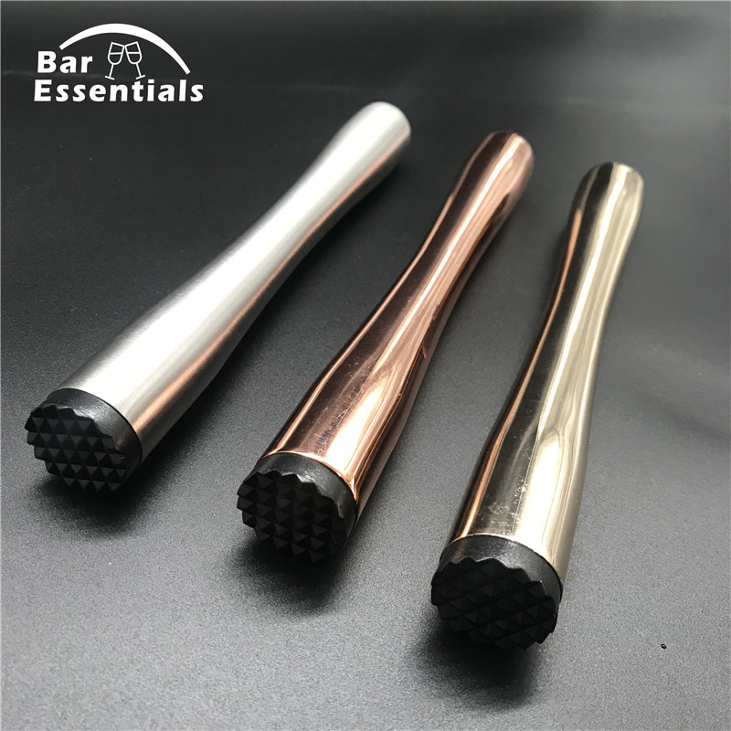 Cocktail Muddler Stainless Steel Bar Mixer Barware Mojito Cocktail DIY Drink Fruit Muddler Crushed Ice Barware Bar Tool