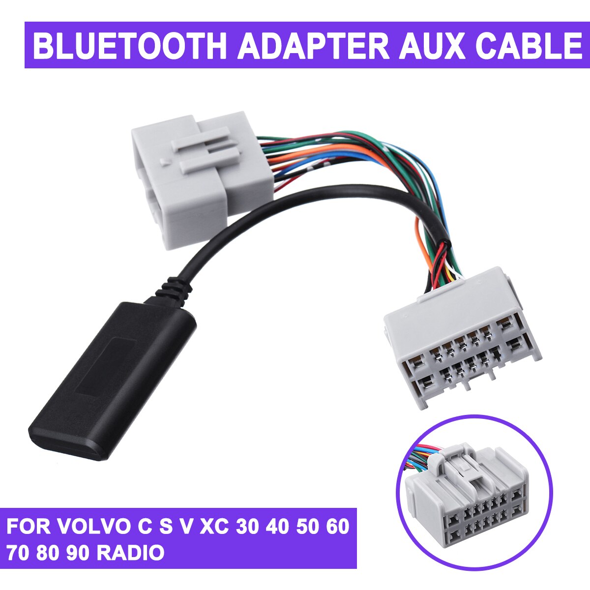 Car bluetooth Aux Adapter Cable Radio CarsElectronics Accessories For bluetooth aux For VOLVO C S V XC 30 40 50 60 70 80 90