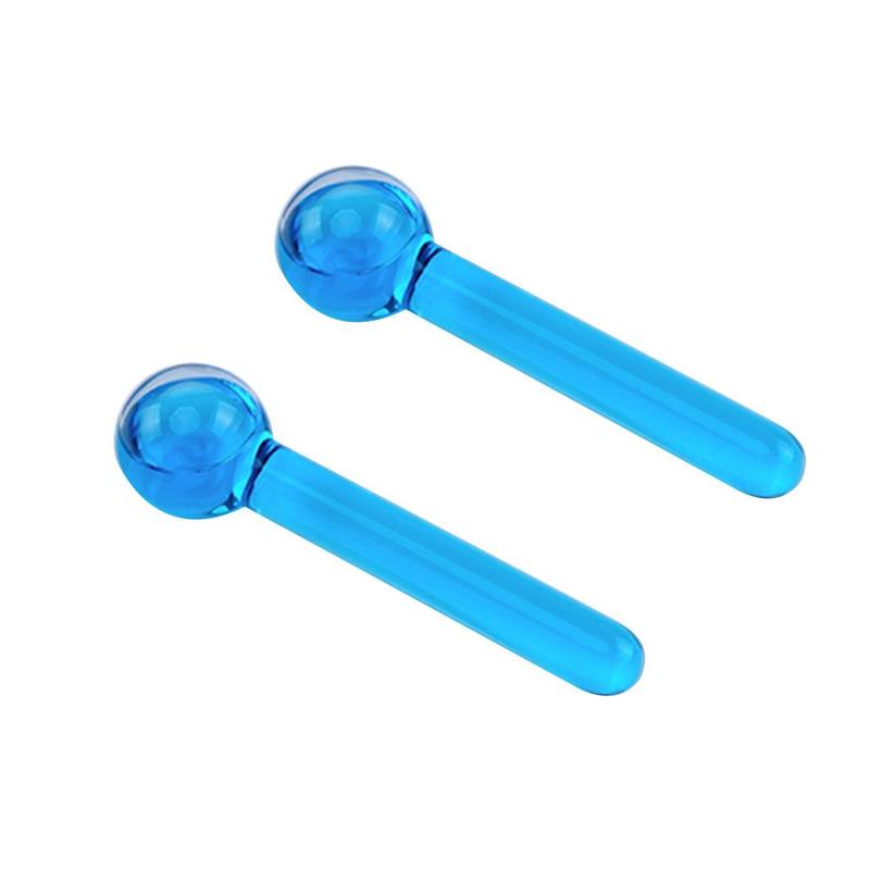 Rodillo de frío para masaje facial y cuello para mujer, bola de cristal antiarrugas cómoda, 2 uds.