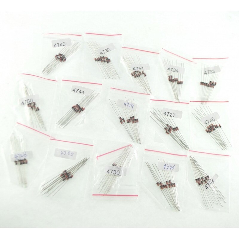 Bausatz 150 Diode - 15 Verschiedene Modelle, 10 Von Je 1n4727,1n4728,1n4729,1n4730,1n4732,1n4733,1n4734,1n4734,1n477