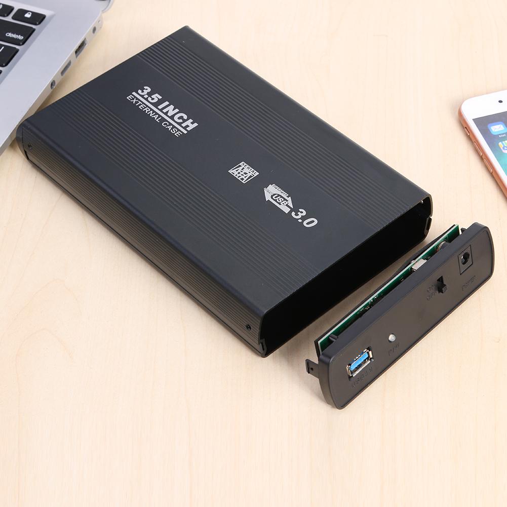Externe 3,5 zoll SSD Festplatte Gehäbenutzen 5-Gbps USB 3,0 zu SATA Hafen HDD Kasten Kompatiblen Betriebs System Fenster 98/mich