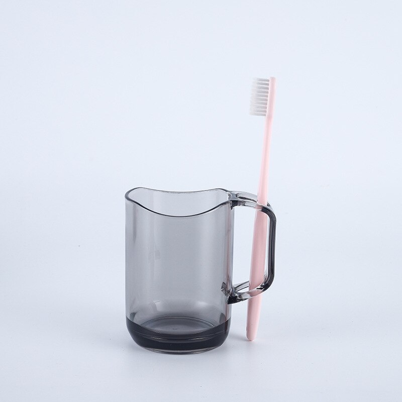Transparent Wash Cup Household Plastic Toothbrush Cup With Handle Couple Toothbrush Cup Student Mouthwash Cups LC387