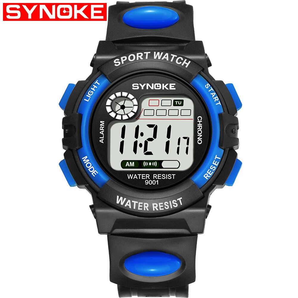 Waterdichte Synoke Kinderen Horloge Cartoon Kinderen Horloges Jongens Outdoor Digitale Kids Sport Terug Light Schokbestendig Kleurrijke A33