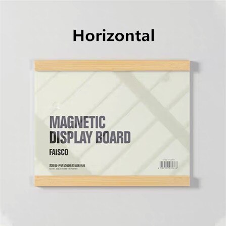 A4 Letter Size Magnetic Self Adhesive Business Poster Picture Photo Certificate Document Display Frame Sign Holder Frame: Wood Horizontal