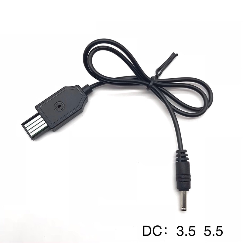 Usb til  dc 3.5mm 5.5mm laderadapterkabel 5v til 4.2v sterkt lys lommelykt frontlys ladekabel 18650 spesiell